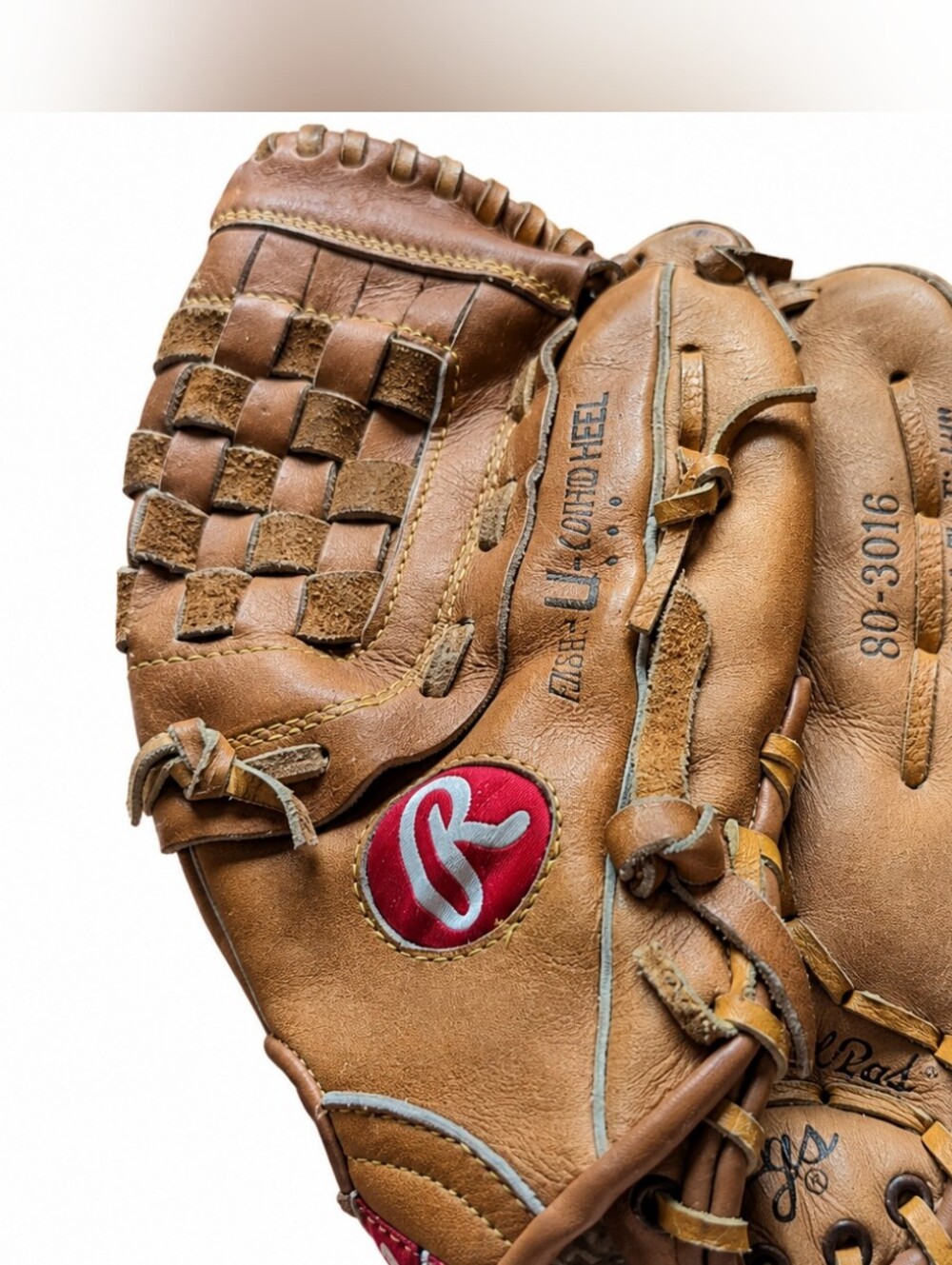 Vintage Rawlings Dave Parker 80-3016 Leather Baseball Glove RHT Brown